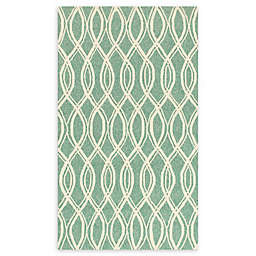 Loloi Rugs Venice Beach Waves 3'6 x 5'6 Area Rug in Turqouise/Ivory