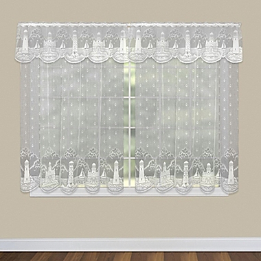 Heritage Lace&reg; Lighthouse Window Curtain Panel and Valance. View a larger version of this product image.