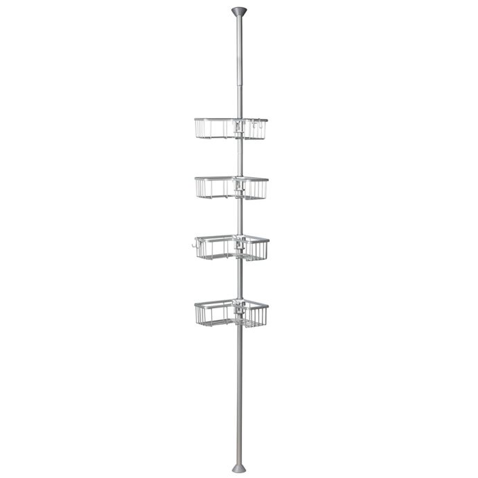 Titan Never Rust Premium Aluminum Tension Caddy In Satin Chrome