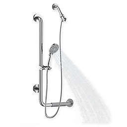 PULSE ShowerSpas Ergo Right Slide Grab Bar with Handheld Showerhead