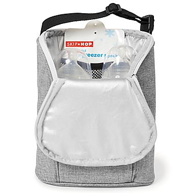 SKIP*HOP&reg; Grab &amp; Go Double Bottle Bag in Grey Melange. View a larger version of this product image.
