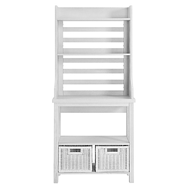 Southern Enterprises Sheldrake Bakers Rack in White. View a larger version of this product image.