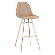 Safavieh Faux Leather Upholstered Barstool in Brown