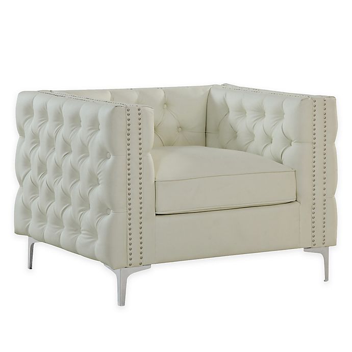 Chic Home Faux Leather Upholstered Chair Bed Bath Beyond