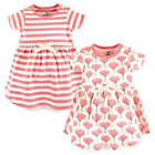 Alternate image 0 for Touched by Nature Size 0-3M 2-Pack Organic Cotton Dresses in Light Pink