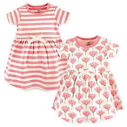 Touched by Nature Size 4T 2-Pack Organic Cotton Dresses in Light Pink