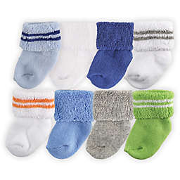 Luvable Friends® 8-Pack Assorted Socks in Blue