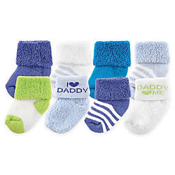 Luvable Friends® 8-Pack "I Love Daddy" Socks in Blue