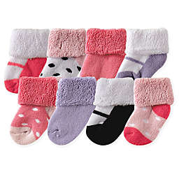 Luvable Friends® Size 6-12M 8-Pack Basic Cuff Socks in Pink