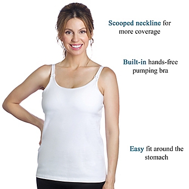 Rumina Hands-Free Pump &amp; Nurse Essential X-Small Nursing Tank in Heather Grey. View a larger version of this product image.