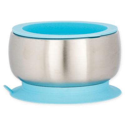 Avanchy Stainless Steel Baby Bowl with Silicone Suction Ring and Lid