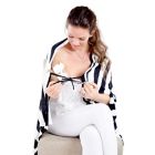 Alternate image 3 for Zalamoon Nursing Shawl in Black Stripes