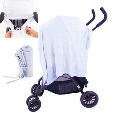 Zalamoon Nursing Shawl in Cloud Blue. View a larger version of this product image.