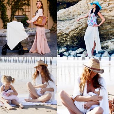 Zalamoon Nursing Shawl in Cozy Ivory. View a larger version of this product image.