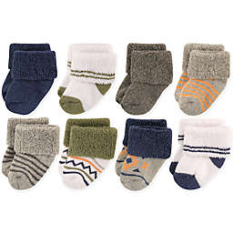 Luvable Friends® Size 6-12M 8-Pack Basic Cuff Socks in Aztec