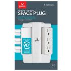 Alternate image 1 for Globe Electric 6-Outlet Swivel Surge Protector Wall Tap in White