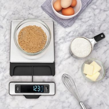 OXO Good Grips&reg; Stainless Steel Scale with Pull-Out Digital Display. View a larger version of this product image.