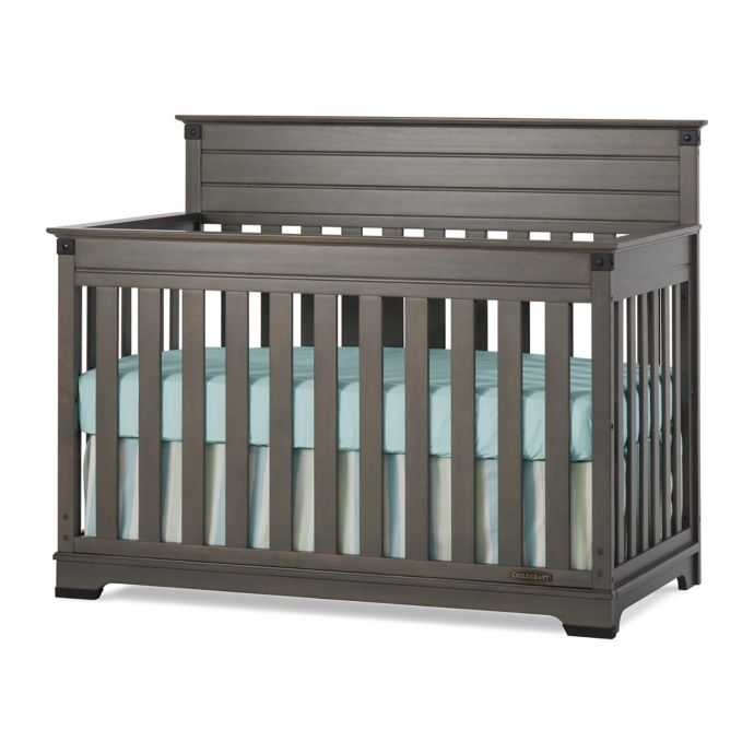 Child Craft Redmond 4 In 1 Convertible Crib In Dapper Grey Bed