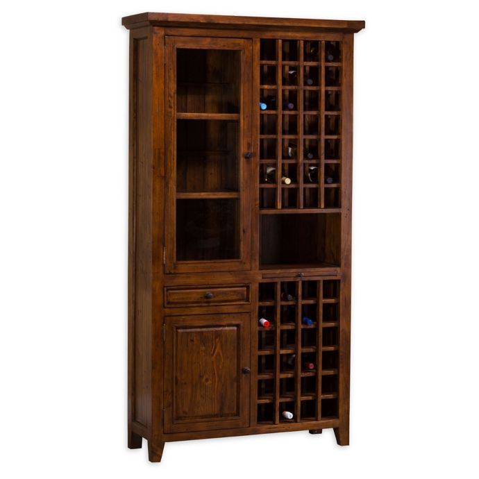 Hillsdale Tuscan Retreat Tall Wine Storage Cabinet In Antique