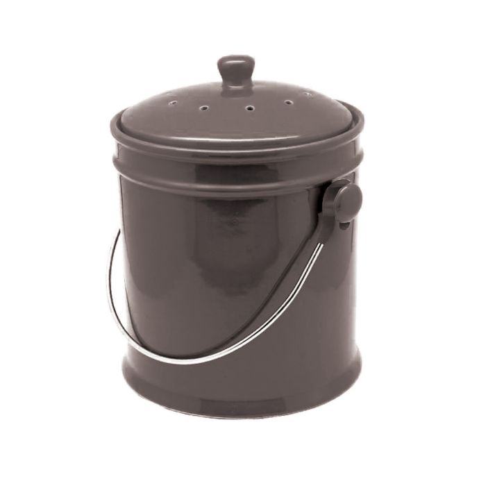 Natural Homeâ„¢ 1-Gallon Ceramic Compost Bin in Charcoal 