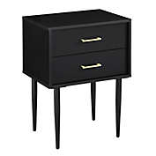Forest Gate&trade; Olivia 2-Drawer Side Table in Black