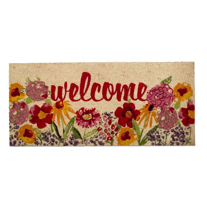 Tag Fresh Flowers Estate Welcome 18 X 40 Multicolor Coir