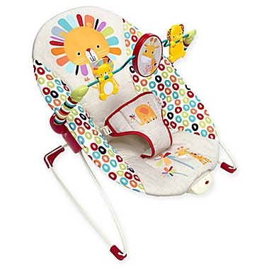 Bright Starts Playful Pinwheels Bouncer Multi-Color Safari Baby Vibrating Seat 