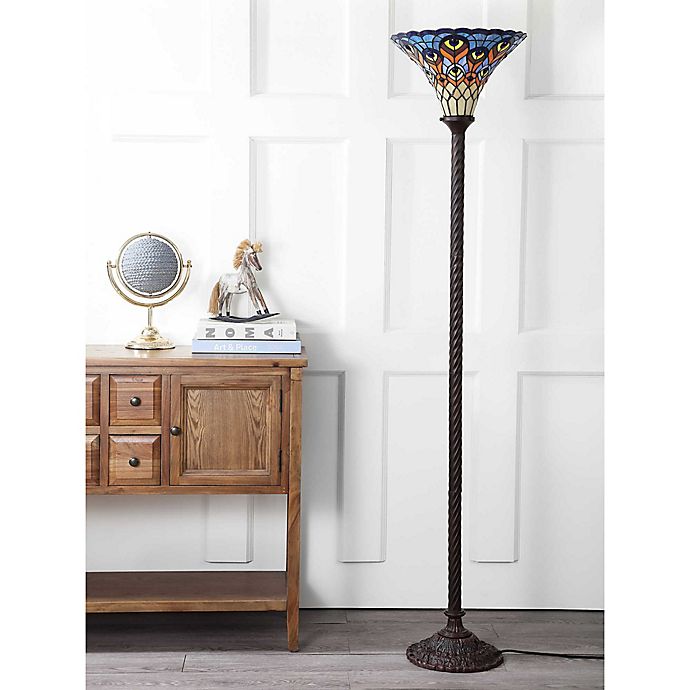 Jonathan Y Peacock Tiffany Style 70 Torchiere Floor Lamp In