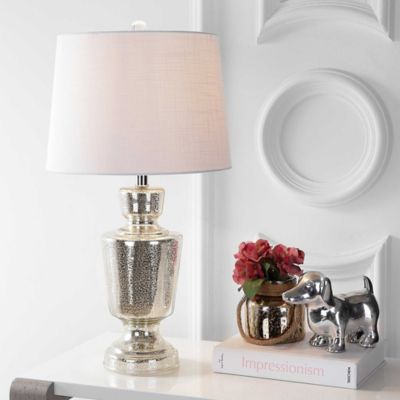 silver glass table lamp