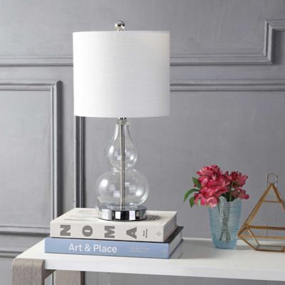 Clear Glass Table Lamps Bed Bath Beyond, Gold 24 Inch Emma Clear Glass Table Lamps For Bedroom