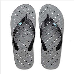 Women&#39;s XX-Large Heart AquaFlops Shower Shoes in Grey/Turquoise