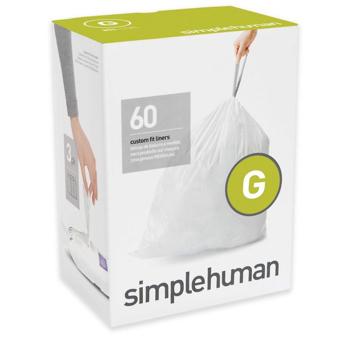 Simplehuman Code G 30 Liter Custom Fit Liners Bed Bath Beyond