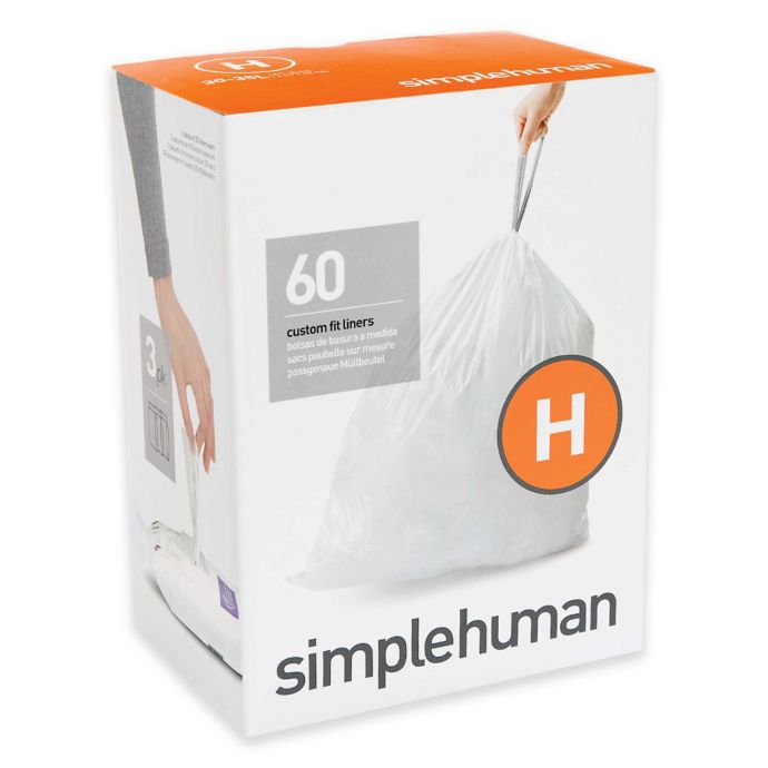 Simplehuman Code H 30 35 Liter Custom Fit Liners Bed Bath Beyond