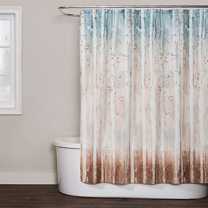 Skl Home Woodland Walk Shower Curtain, Teal Shower Curtain
