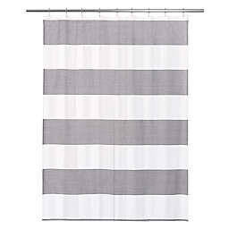 Calvin Klein Donald Shower Curtain in White/Black
