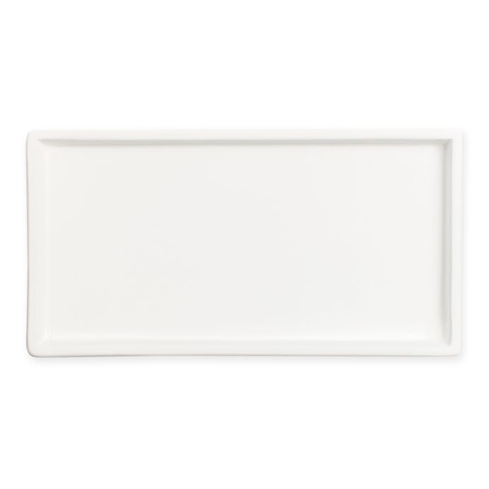 Calvin Klein Gio Guest Towel Tray in White Bed Bath & Beyond