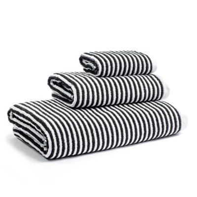 black & white bath towels