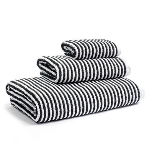 Calvin Klein Donald Bath Towel in White/Black | Bed Bath & Beyond