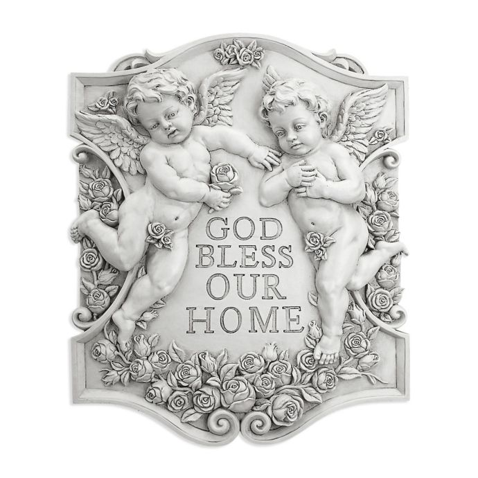 design TOSCANO® God Bless Our Home Cherubs Wall Sculpture ...