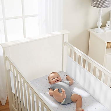 BreathableBaby&reg; Classic Solid End Breathable&reg; Mesh Crib Liner in White. View a larger version of this product image.