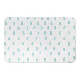 Designs Direct Watercolor Dots 34-Inch x 21-Inch Bath Rug in Blue