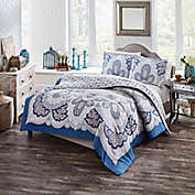 Boho Boutique Serene 2-Piece Reversible Twin XL Comforter Set in Blue