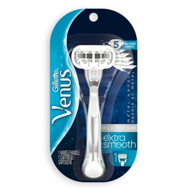Gillette&reg; Venus Platinum Extra Smooth Women's Razor With 1 Cartridge. View a larger version of this product image.