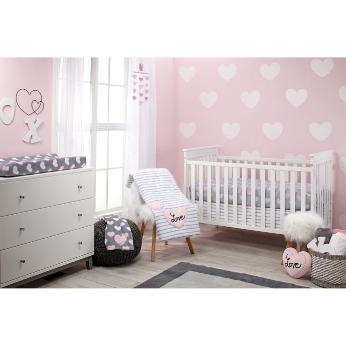 Little Love By Nojo Hugs And Kisses 5 Piece Crib Bedding Set