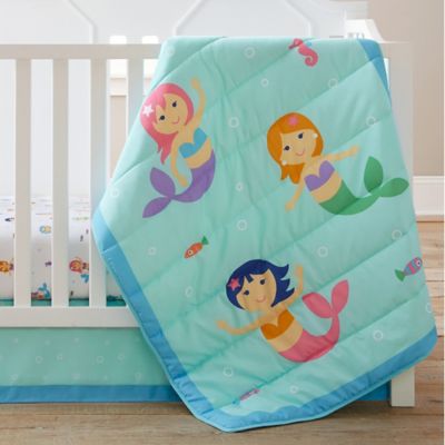 little mermaid baby crib bedding set