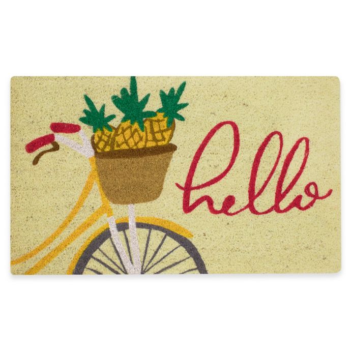 Mohawk Home 18 X 30 Pineapple Bike Coir Multicolor Door Mat