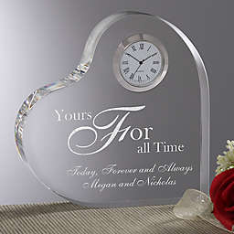 Engraved Heart Clock Collection