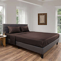 Nottingham Home Brushed Microfiber Twin Sheet Set in Chocolate