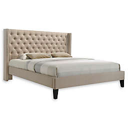 Altozzo Pacifica King Upholstered Platform Bed in Grey