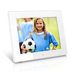 Aluratek 8-Inch WiFi Digital Photo Frame in White with Touchscreen